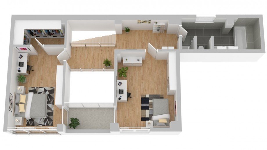 Grundriss Obergeschoss Maisonettewohnung K�ln