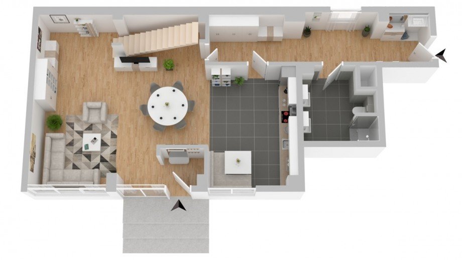 Grundriss Erdgeschoss Maisonettewohnung K�ln